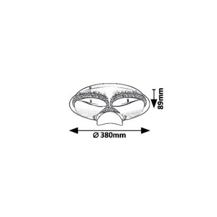 Rabalux 5050 - LED Plafondlamp dimbaar CAPRIANA LED/18W/230V