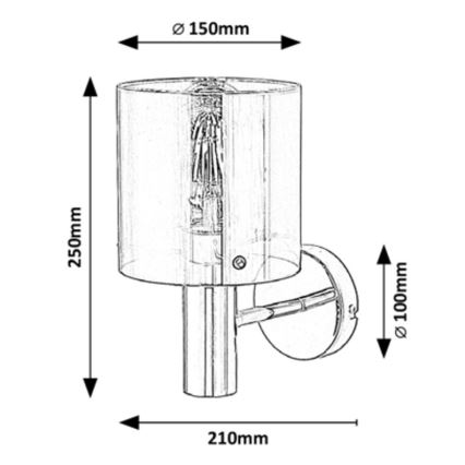 Rabalux - Wandlamp DONATI 1x E27 / 60W / 230V