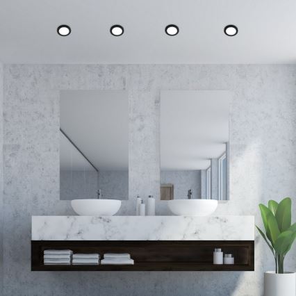 Rabalux - LED Badkamer Inbouw Lamp LED/3W/230V IP44 zwart
