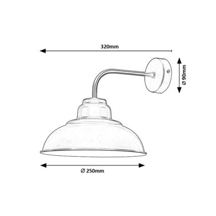 Rabalux - Wandlamp 1xE27/60W/230V
