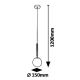 Rabalux 5352 - Hanglamp aan koord DIVINA 1xE14/9W/230V