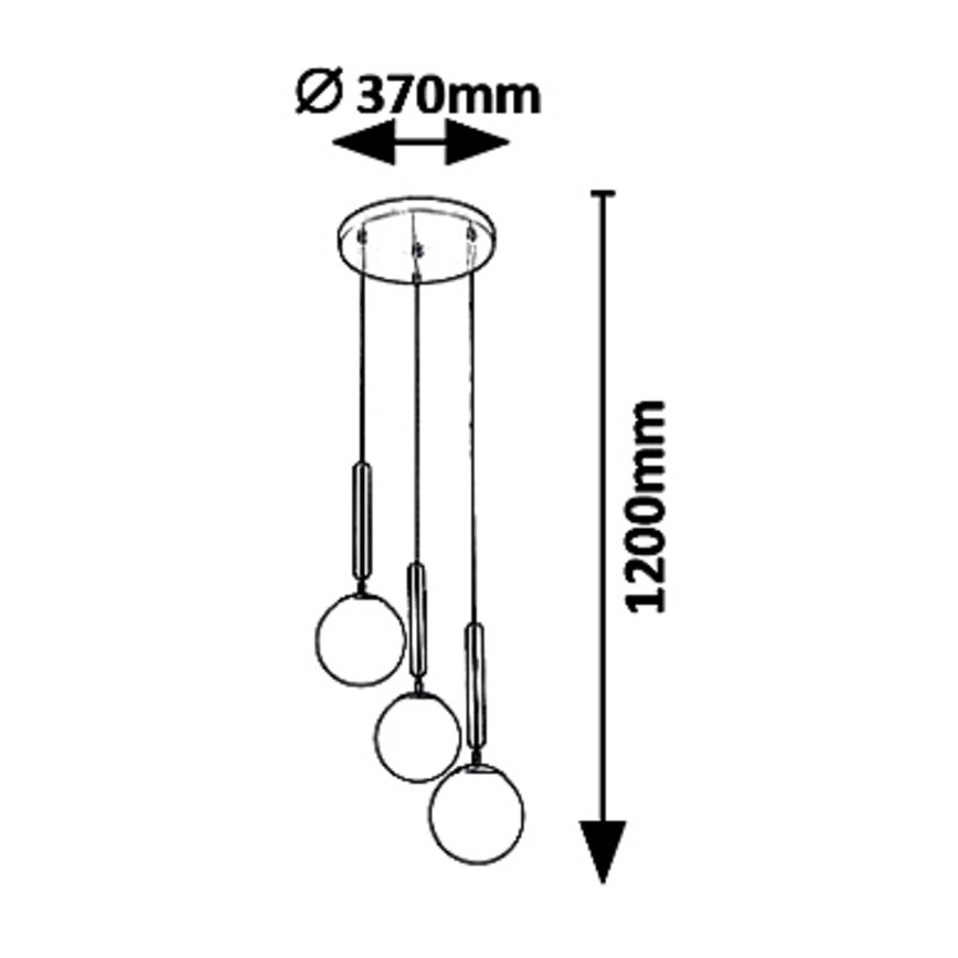 Rabalux - Hanglamp aan koord DIVINA 3xE14/9W/230V