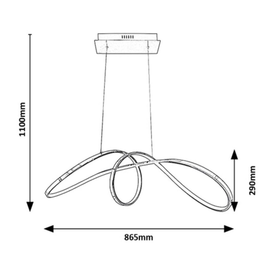 Rabalux - LED hanglamp aan kabel LED/38W/230V
