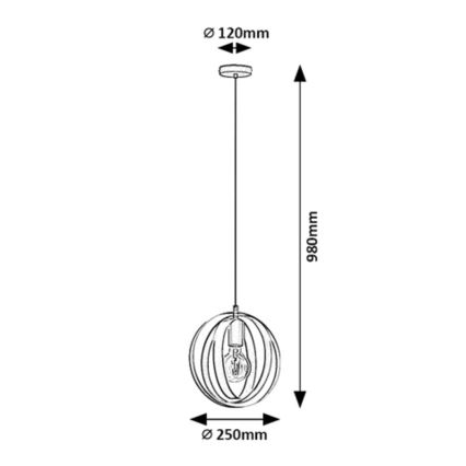 Rabalux - Hanglamp aan een koord 1xE27/40W/230V