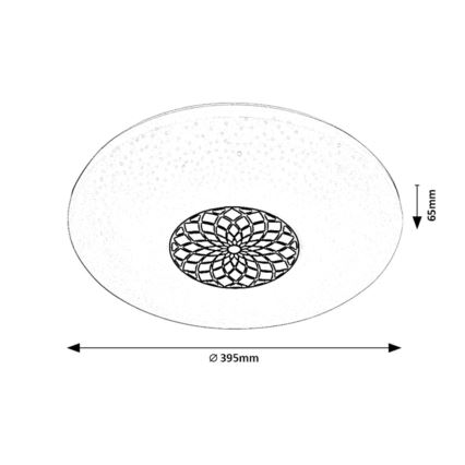 Rabalux - Dimbare LED RGB plafondlamp LED/24W/230V 3000-6500K Wi-Fi Tuya diameter 39,5 cm + afstandsbediening