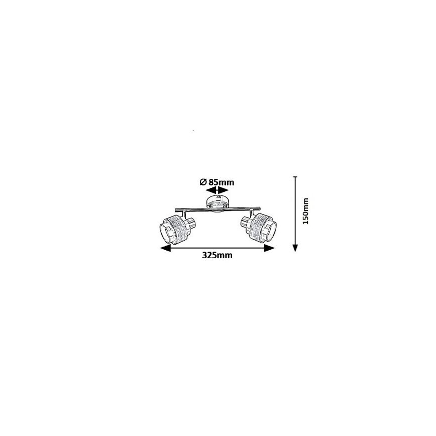 Rabalux 5380 - Spot BASIL 2xE14/40W/230V