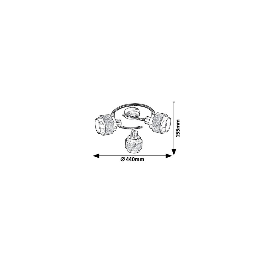 Rabalux 5381 - Spot BASIL 3xE14/40W/230V