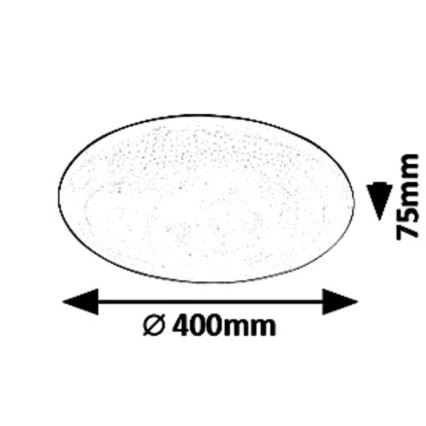 Rabalux - LED dimbaar plafondlamp STAR LED/36W/230V + afstandsbediening Ø 40 cm