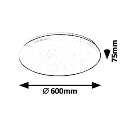 Rabalux - LED dimbare plafondlamp LED/60W/230V + afstandsbediening