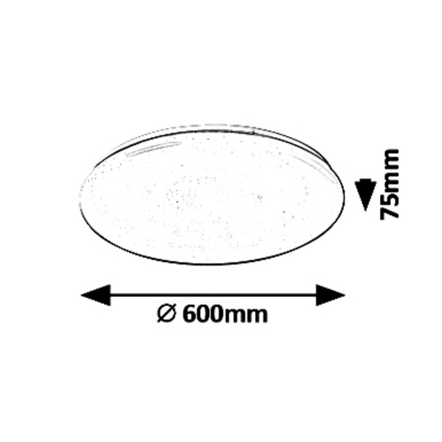Rabalux - LED dimbare plafondlamp LED/60W/230V + afstandsbediening