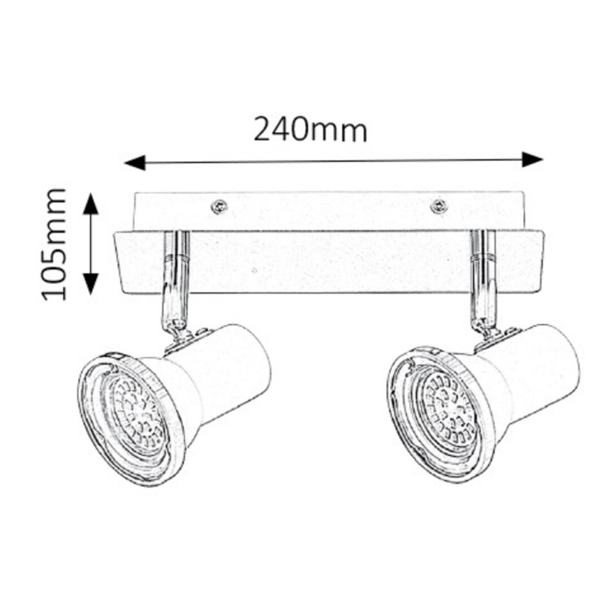 Rabalux - LED Badkamerspot 2xGU10/4,5W/230V IP44