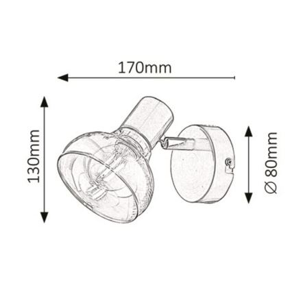 Rabalux - Wandlamp 1xE14/40W/230V gouden