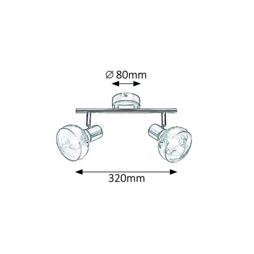 Rabalux 5547 - Spot HOLLY 2xE14/40W/230V gouden