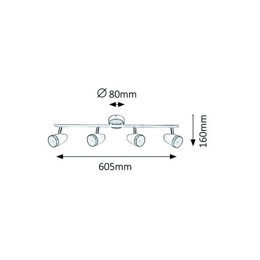 Rabalux - LED Spot 4xLED/4W/230V