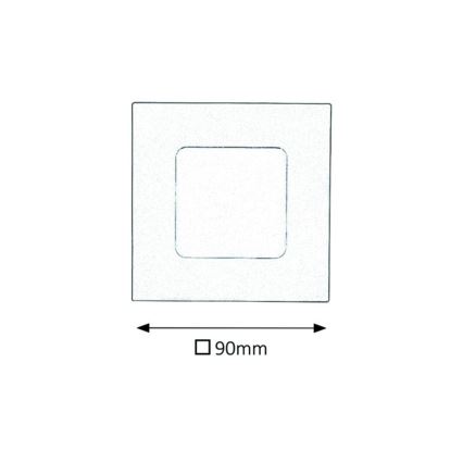 Rabalux 5590 - LED Badkamer inbouw plafondlamp LOIS LED / 3W / 230V IP44 3000K