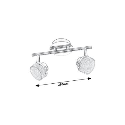 Rabalux 5636 - LED Plafondspot PADMA 2x LED / 5W / 230V