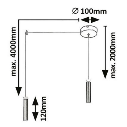 Rabalux - LED Hanglamp aan draad LED/7W/230V