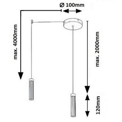 Rabalux - LED Hanglamp aan draad LED/14W/230V