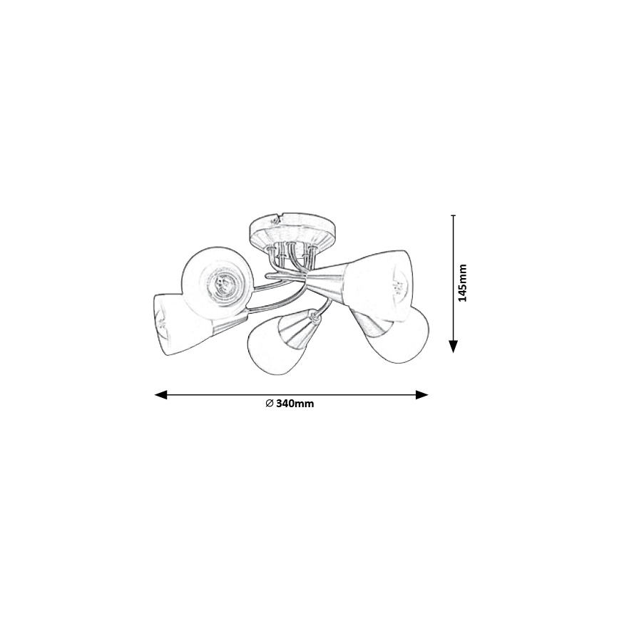 Rabalux - Plafondlamp 5xE14/40W/230V diameter 34 cm