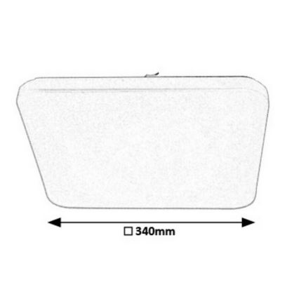 Rabalux - LED dimbare plafondlamp LED/16W/230V + afstandsbediening