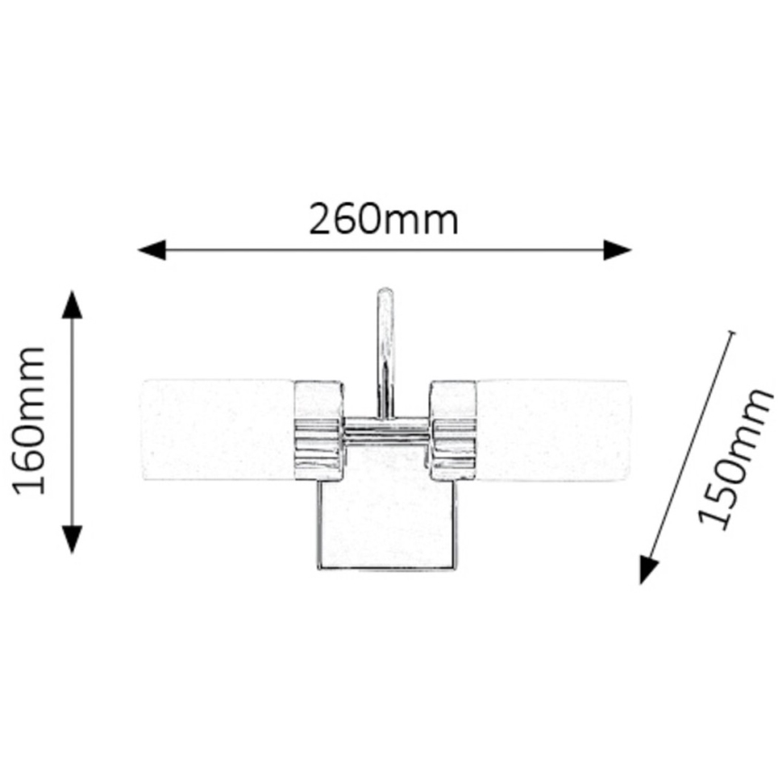 Rabalux - LED Badkamer spiegelverlichting 2xLED/4W/230V  IP44