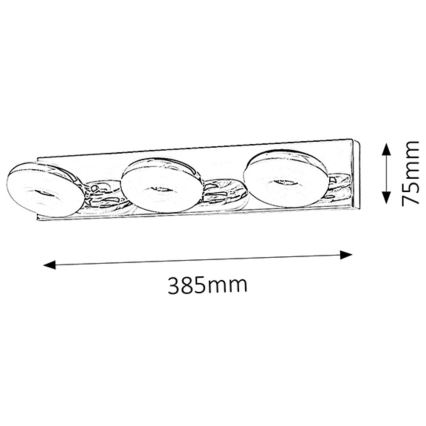 Rabalux - LED Badkamerverlichting 3xLED/5W/230V IP44