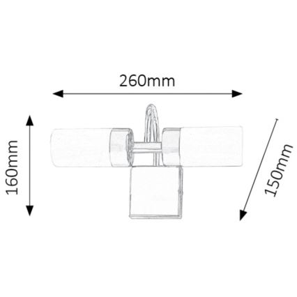 Rabalux - LED Badkamer spiegelverlichting 2xLED/4W/230V IP44