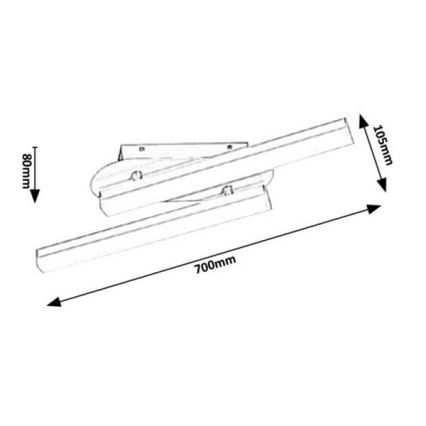 Rabalux 5785 - LED Badkamer wandverlichting MARIUS LED / 18W / 230V IP44