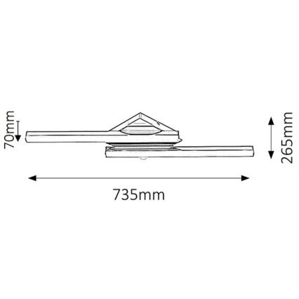 Rabalux - LED Badkamer wandlamp 2xLED/12W IP44