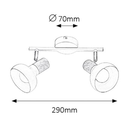 Rabalux - Spot 2xE14/40W/230V wit