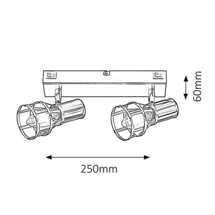 Rabalux - Spotlamp 2xE14/15W