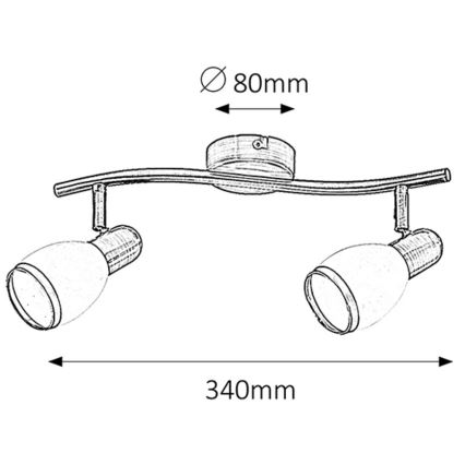 Rabalux - Spot 2xE14/40W