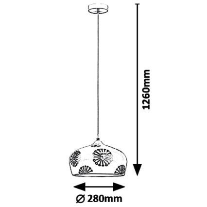 Rabalux 6049 - Hanglamp aan koord GINGER 1xE27/60W/230V