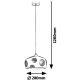 Rabalux 6050 - Hanglamp aan koord GINGER 1xE27/60W/230V