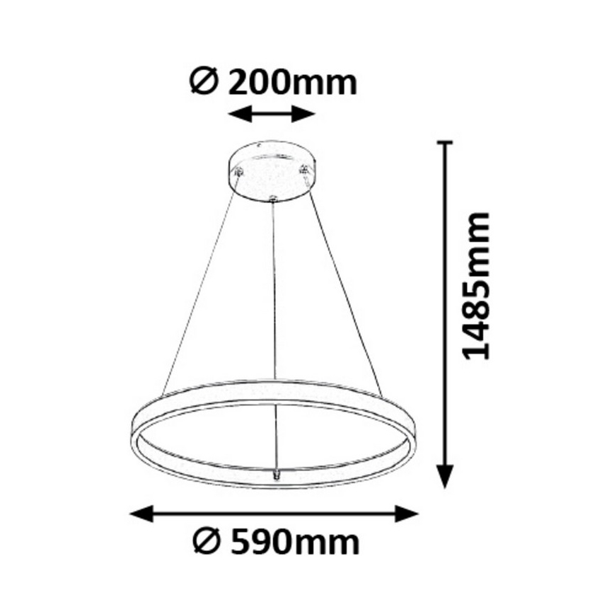 Rabalux - LED Hanglamp aan koord dimbaar LED/36W/230V + AB