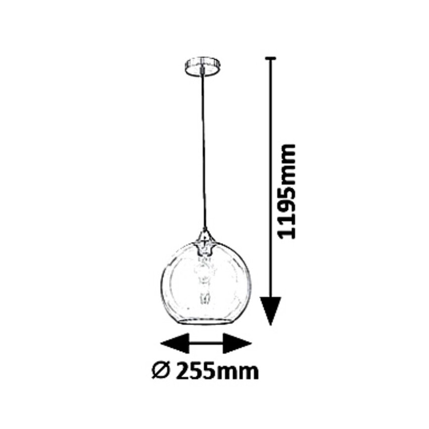 Rabalux 6438 - Hanglamp aan koord TANESHA 1xE27/40W/230V