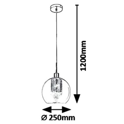 Rabalux 6495 - Hanglamp aan koord PHILANA 1xE14/40W/230V