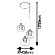 Rabalux 6496 - Hanglamp aan koord PHILANA 3xE14/40W/230V