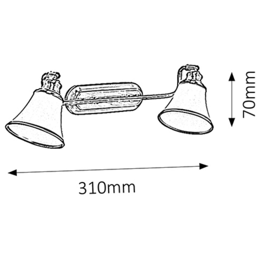 Rabalux - Spotlamp 2xE14/40W/230V