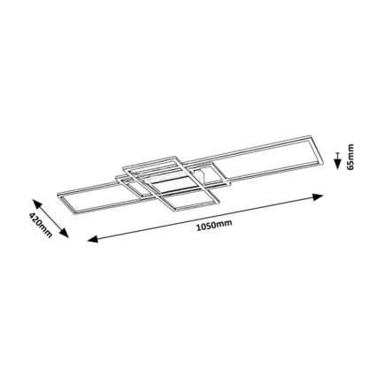 Rabalux - Dimbare LED Plafond Lamp LED/54W/230V 3000-6500K + afstandsbediening