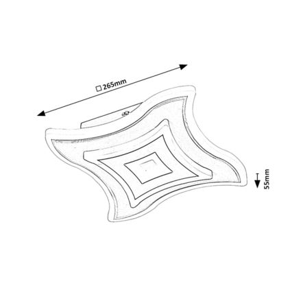 Rabalux - LED plafondlamp LED/20W/230V 3000/4000/6000K 26,5x26,5 cm