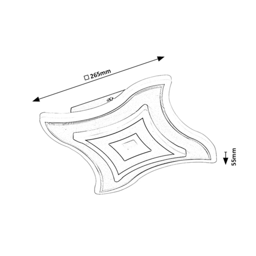 Rabalux - LED plafondlamp LED/20W/230V 3000/4000/6000K 26,5x26,5 cm