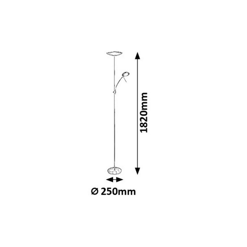 Rabalux - LED Vloerlamp 1xLED/18W + 1xLED/5W/230V