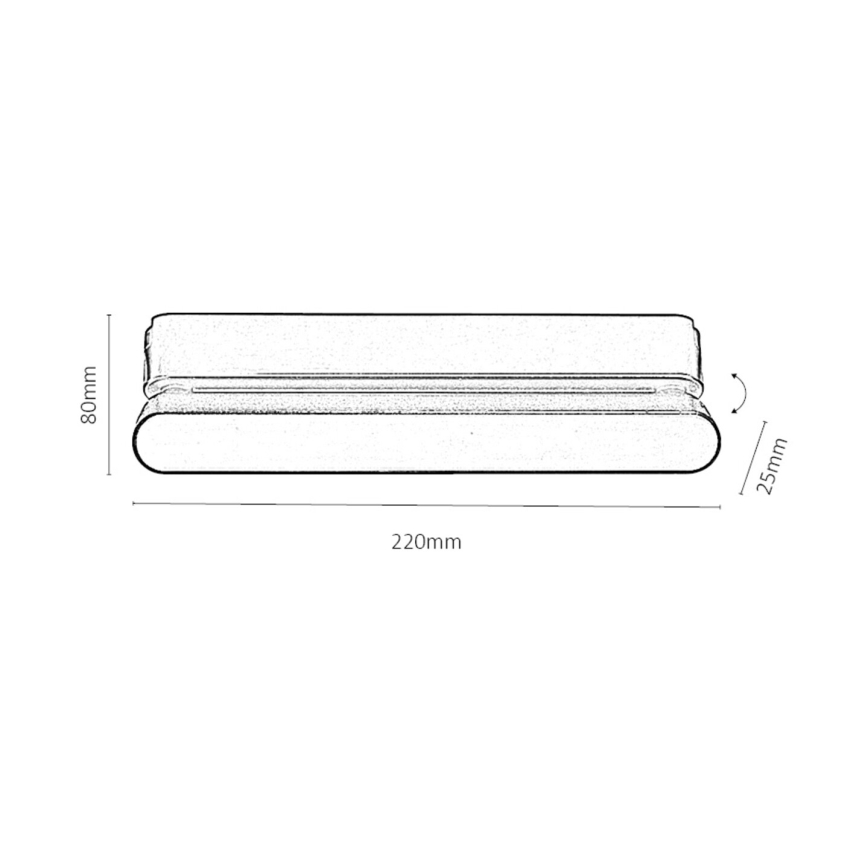 Rabalux - LED Plafondlamp voor 1-fase railsysteem LED/12W/230V 3000K 22 cm zwart