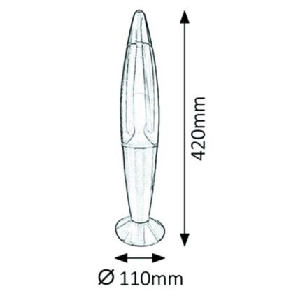 Rabalux 7011 - Lavalamp G45 LOLLIPOP 2 1x E14 / 25W / 230V