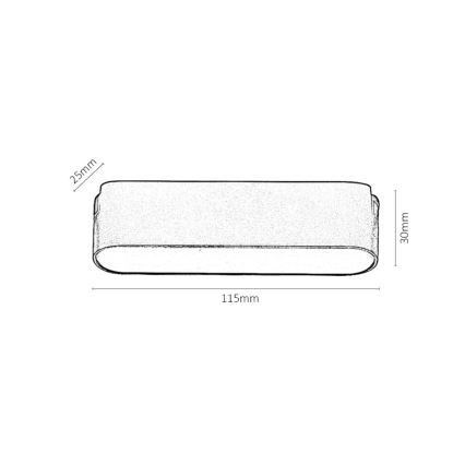 Rabalux - LED Plafondlamp voor 1-fase railsysteem LED/6W/24V 3000K 11,5 cm zwart