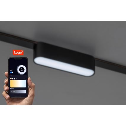 Rabalux - LED Dimbare plafondlamp voor 1-fase railsysteem LED/6W/24V 2700-5500K Wi-Fi Tuya 11,5 cm zwart
