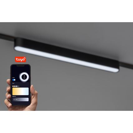 Rabalux - LED Dimbare plafondlamp voor 1-fase railsysteem LED/16W/24V 2700-5500K Wi-Fi Tuya 33 cm zwart