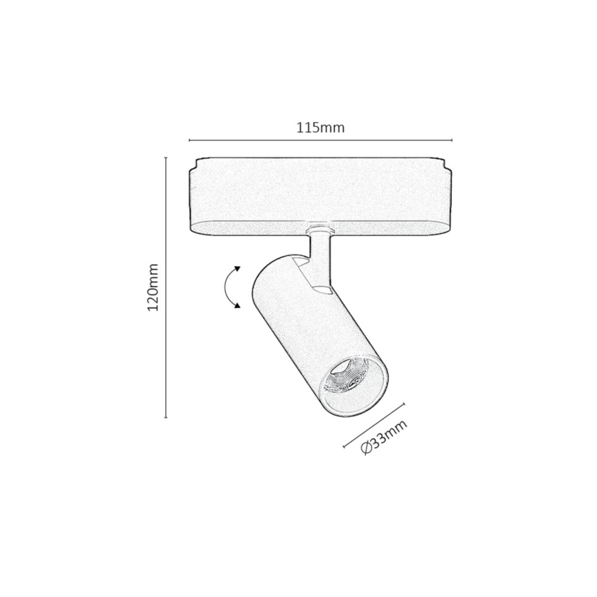 Rabalux - LED Dimbare spot voor 1-fase railsysteem LED/5W/24V 2700-5500K Wi-Fi Tuya zwart