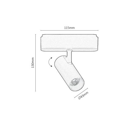 Rabalux - LED Dimbare spot voor 1-fase railsysteem LED/9W/24V 2700-5500K Wi-Fi Tuya zwart